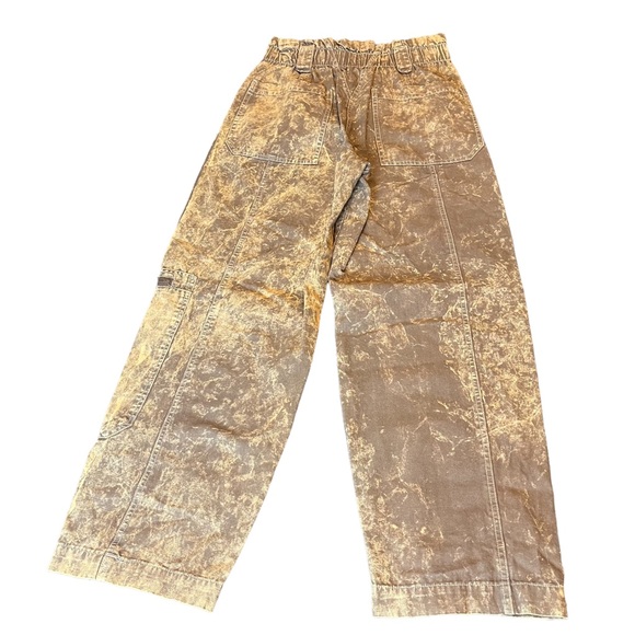 BDG Unisex Urban Outfitters High Waist Acid Washed Orange Baggy Zipper Pants S - Picture 5 of 13